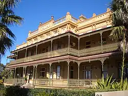 Old Sir Joseph Banks Hotel, Botany. Italianate Filigree style completed c.1884.[50]