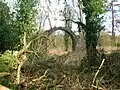 Ruins of estate outbuildings with arch