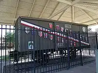 Boxcar of a "Merci Train" a.k.a. the "French Gratitude Train" (one of 49), built in 1949.