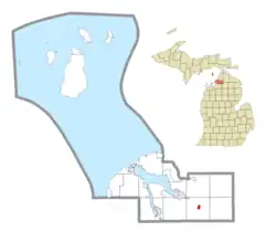 Location within Charlevoix County