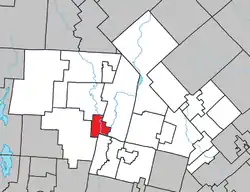 Location within Les Laurentides RCM.