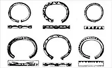 Șpălnaca bracelets dated to Bronze IV=Iron Age I (10th–9th centuries BC)