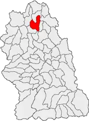 Location in Hunedoara County