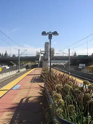 The platform at Branham station