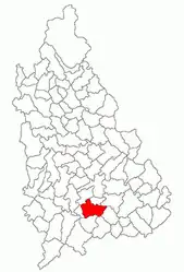 Location in Dâmbovița County