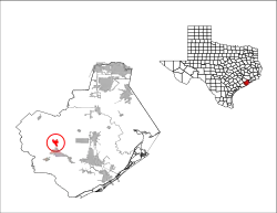 Location of West Columbia, Texas