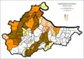 Share of Croats in Brčko by settlements 1961