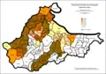 Share of Croats in Brčko by settlements 1981