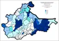 Share of Serbs in Brčko by settlements 1961