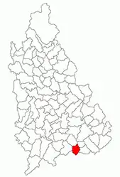 Location in Dâmbovița County