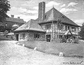 Contemporary photograph of a half-timbered building