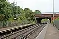 The platforms and footbridge.