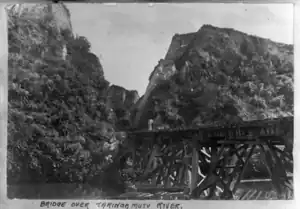 Railway bridge over the Taringamotu River