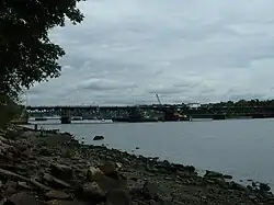 Brightman Street Bridge, taken from the Somerset side of the Taunton River