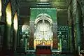 The sanctuary, altar and baldacchino, with the base of the enormous chalk cross immediately above.