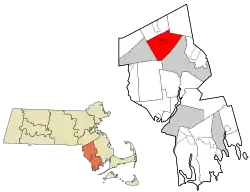 Location in Bristol County in Massachusetts