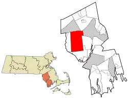 Location in Bristol County in Massachusetts