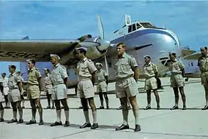 No. 41 Squadron personnel and a Bristol Freighter in Thailand during 1962