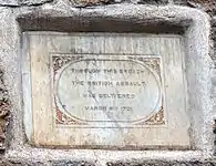 Siege of Bangalore (1791) British Plaque, Bangalore Fort