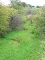 The course of the old 'Hillhead Railway' from Barkip Junction to Broadstone limestone quarry.