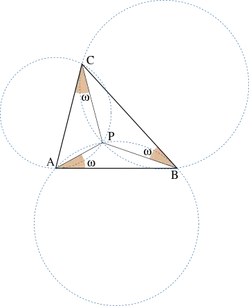 First Brocard point of triangle ABC