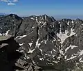 Broken Hand Peak (center), Pico Aislado (left) seen from Humboldt Peak