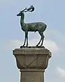 Bronze deer at the harbour