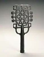 Head of an Ethiopian processional cross, 13th or 14th century