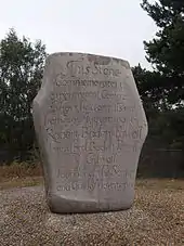 stone memorial of the first Scout camp