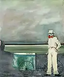 Gelataio/Ice Cream Seller (1953). Oil, 60x50. Formerly in the Helena Rubenstein Collection, New York