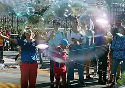 Bubble Blowing at Dolores Park during Dyke March, June 2019