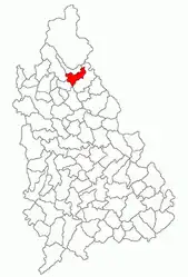 Location in Dâmbovița County