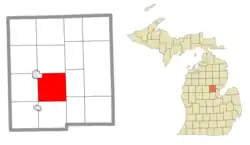 Location within Gladwin County