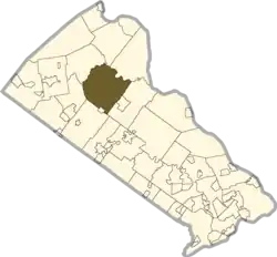 Location of Bedminster Township in Bucks County