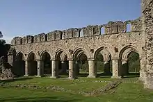 Abbey House with attached 5 Bay Arcade, incorporating Dovecote