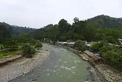 Bukit Lawang, tourist village at the bank of Bahorok River