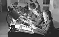 Female telephone operators manning an exchange, France 1944