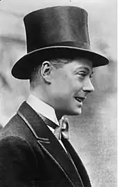 Edward wearing a top hat and bow tie