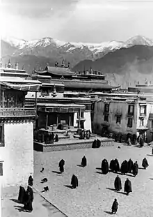 The last fighting of the uprising took place at the Jokhang, here pictured in 1938