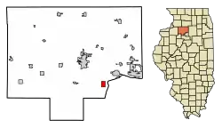 Location of Bureau Junction in Bureau County, Illinois.