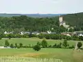 Kerpen Castle seen from the Eifelsteig trail