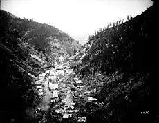 Overhead view of Burke in the Burke Canyon