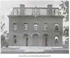 The previous U. S.  Custom House, front on Church Street, Burlington, Vermont (1901)