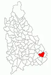 Location in Dâmbovița County