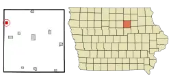 Location of Aredale, Iowa