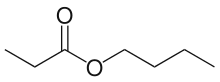 Butyl propionate, an ester of butanol and propionic acid