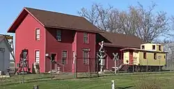 Chicago & North Western Railway depot, now part of the Pierce Historical Society Museum.