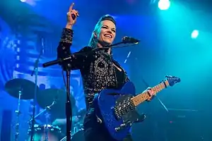 Erja Lyytinen performing at HRH Blues at the O2 Academy Sheffield, 2019