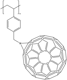 C60 Buckminsterfullerene-functionalised styrene side-chain homopolymer.