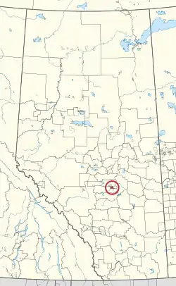 Location in Alberta